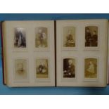 A Victorian album of 200 cartes de visites.