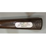 A vintage J P Mannock anti-grip cue by Burroughes & Watts, with horn ferrule, machine-spliced