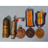 A WWI pair, British War and Victory medals awarded to 141643 2AM C Hanson RAF, a 1935 Silver Jubilee