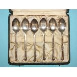 A set of six Liberty & Co. teaspoons in case, Birmingham 1929, ___2.3oz (73g).