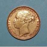 A Victoria 1883 sovereign, Australia, Melbourne Mint.