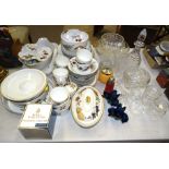 Approximately forty-five pieces of Royal Worcester 'Evesham' fruit-decorated dinner and teaware,