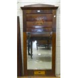 A 19th century mahogany pier mirror, 136cm high, 66cm wide.