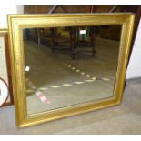 A rectangular gilt frame mirror, 79 x 92cm and an oval dressing table mirror, (2).