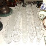 A part-suite of Edinburgh Crystal glasses in the 'Star of Edinburgh' pattern.