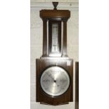 A James Lucking & Co. Ltd barometer/thermometer, 55cm long, a gilt sunburst barometer by S B