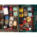 A quantity of unboxed play-worn diecast and plastic cars by Solido, Burago, Ertl and others, various