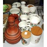 A collection of Portmeirion 'The Botanic Garden' kitchen ware, a quantity of Wade Whimsies and other