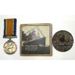 A 1914-18 War Medal awarded to 230511 Spr. G R Pitts RE, together with an RMS Lusitania medallion in