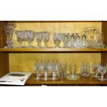 A collection of Waterford crystal, including Lismore pattern: 6 wine glasses, 6 port glasses;