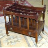 A late 20th century mahogany music Canterbury fitted with a single drawer 56cm x 36cm, 53cm high.
