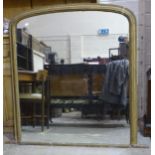 A gilt framed over mantel mirror 124cm wide, 118cm high.