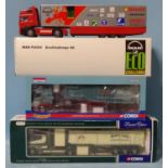 Conrad, F2000 Eco Challenge 95 truck; Corgi CC12803 and CC12429 trucks, (all boxed), (3).