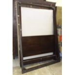 A 20th century stained wood four poster bed with 4'6'' base.