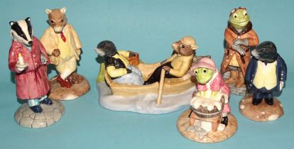 Royal Doulton/John Beswick, 'The Wind in the Willows' series, a collection of six figures: 'On The