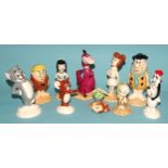 Royal Doulton/John Beswick, The Flintstones, seven figures: 'Fred', 'Wilma', 'Pebbles', 'Barney', '