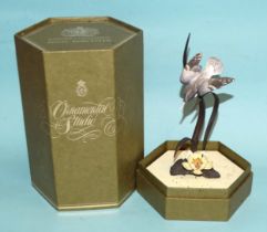 A Royal Worcester bronze and porcelain figure group "Kingfisher" from the Ornamental Studio
