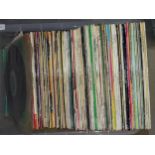 A collection of approximately one hundred LP records, mainly classical, some jazz.