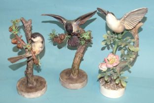 A Royal Worcester ceramic figure group "Chickadee" by Dorothy Doughty, (minor losses to petals),