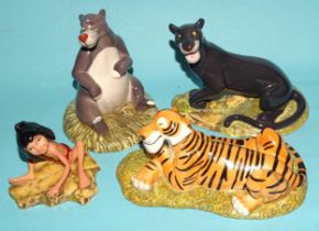 Seven Royal Doulton Jungle Book figures: 'Floating Along' JB6 0032/3500 (with CofA), 'Shere Khan'