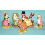 A collection of four Royal Doulton/Beswick Lewis Caroll figures: 'The Mad Hatter's Tea Party'