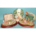 A collection of fourteen Border Fine Art Beatrix Potter ornaments: 'Beatrix Potter Tableau'