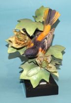 A Royal Worcester porcelain figure "Baltimore Oriole", with printed and impressed marks, 25cm