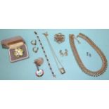 A quantity of costume jewellery, including a Sara Coventry brooch.
