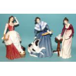 A collection of three Royal Doulton figurines from the 'Literary Heroines' series: 'Jane Eyre'