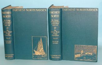 Nansen (Fridtjof), Farthest North, two vols, etched frontis to vol 1, photogravure frontis to Vol