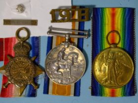 A WWI group of three medals awarded to 7876 Pte Charles Ernest Newman 19th Hussars: 1914 (Mons) Star