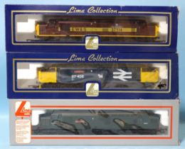 Lima OO gauge, three Class 37 diesel locomotives: D6918 "Great Eastern", 37114 "City of Worcester"