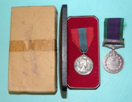 A General Service Medal 1962-2007, with Northern Ireland clasp, to RM 25694 P J Steele Mne, RM, with