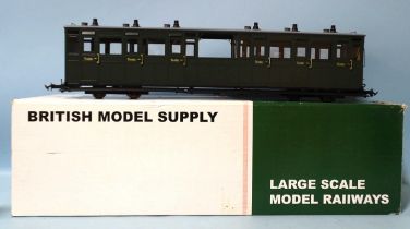 British Model Supply (BMS) G gauge R 19-20 Lynton & Barnstaple 3rd Class centre observation