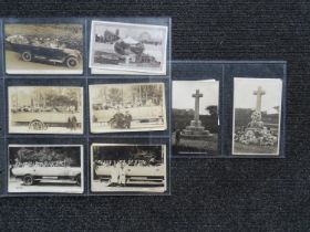 Thirty-nine postcards of Princetown and environs, many of ponies in the town and five of charabanc