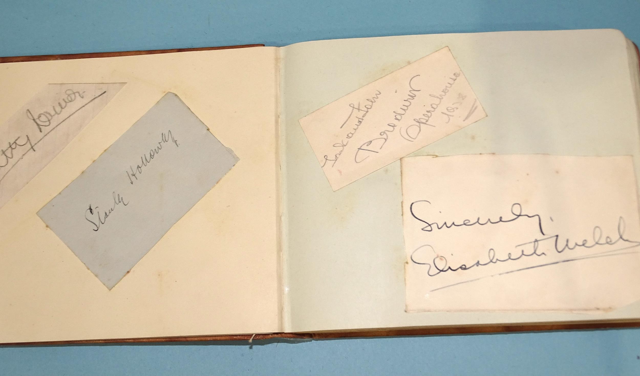An album of autographs, mainly 1930s, entertainers including Gracie Fields (x2), George Formby (x2), - Image 4 of 4