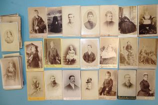 A collection of approximately 70 Victorian cartes de visite.