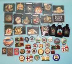A collection of approximately forty-five various enamel and metal railway company, ASLEF union and