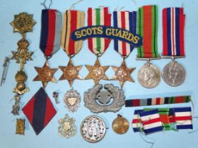 A WWII group of six medals awarded to Owen McCann RE/Scots Guards: 1939-45, Africa, Italy and France