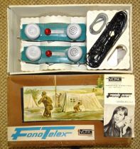 A boxed FonoTelex walkie talkie set.