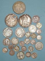 A large collection of world and British coins, (mainly world), including two M. Theresia restrike