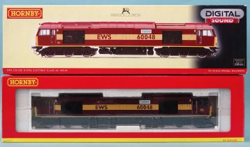 Hornby OO gauge, R2780XS EWS CoCo Diesel Electric Class 60 locomotive RN60048, with sound, DCC