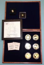 Windsor Mint, a 'The Queens Platinum Jubilee 2022' set of six gold-plated medallions, together