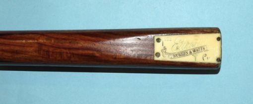 A Burroughes & Watts 'The Eureka Cue', first edition, 55¾'' long, 17½oz weight, with ivorine