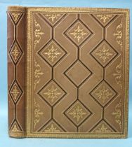 A Victorian leather-bound album of photographs and ephemera, photographs include news of Torquay,