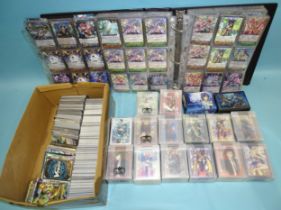 A large collection of Vanguard trading game cards in album, deck cases and loose.