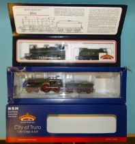 Bachmann OO gauge, 43xx Class 2-6-0 GWR locomotive RN4318, (boxed) and 31-725NRM City Class 4-4-0