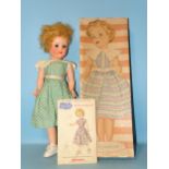A 1950's Pedigree "Elizabeth" the Dressmaking Doll, with sleeping blue eyes, mohair wig and