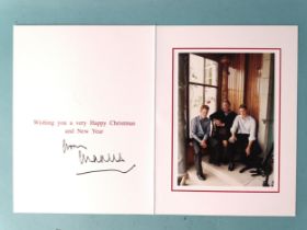 An HRH Charles Prince of Wales 2000 Christmas card with photograph of Princes Charles, William and