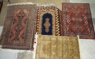 Five modern Oriental rugs.